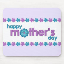 Purpurfärgad vår blommor Mousepad för mors dag Musmatta