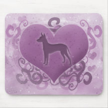 Purpurfärgad Xoloitzcuintli valentin Mus Mattor
