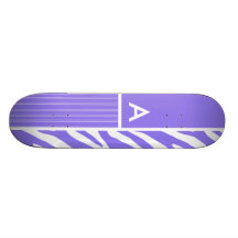 Purpurfärgad zebra ränder; Rand Skateboard Deck