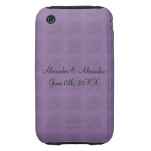 Purpurfärgade ro som gifta sig favörer iPhone 3 tough cover