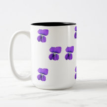 Purpurfärgade Violets Kaffe Kopp