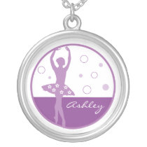 Purpurfärgat Ballerinahalsband halsband