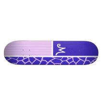Purpurfärgat giraffmönster anpassningsbara skateboard