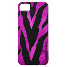 Purpurfärgat Iphone 5 för zebra tryck fodral iPhone 5 Case-Mate Cases