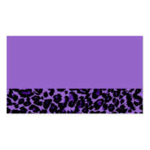 Purpurfärgat Leopardmönster Visitkort