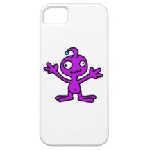 Purpurfärgat monster iPhone 5 fodral