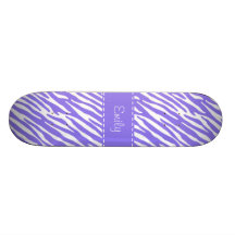 Purpurfärgat sebrarandmönster skateboard deck