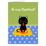 Purrfect tackar dig att card hälsnings kort