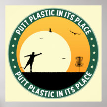 Putten som är plast- i dess, förlägger affischer
