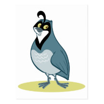 Q är för Quail Vykort
