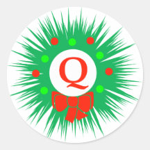 Q-Monogram (modern julkran) Klistermärken