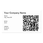 QR kodifierar Visitkort Mall