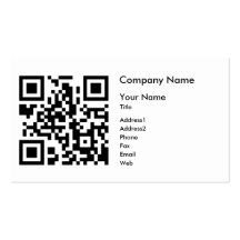 QR kodifierar visitkortmallen - vågrät