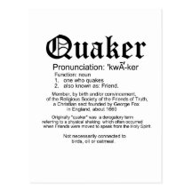 Quakerdefinition Vykort