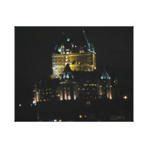 Quebec City på natten Kanvastryck
