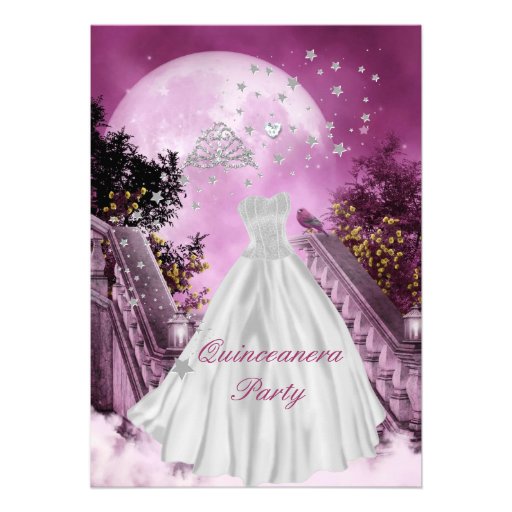 Quinceanera 15th födelsedagsfest inbjudningar