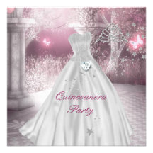 Quinceanera 15th födelsedagsfest inbjudningskort
