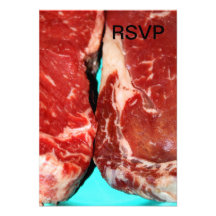 Rå New York Steak Personliga Inbjudningskort