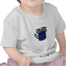 Raccoons för baby BD i ett fick- T-shirt