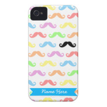 Raddamustaschiphone case (anpassadet!) iPhone 4 Case-Mate fodral
