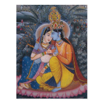 Radha Krishna vykort