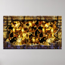 Radikalt Steampunk 4 tryck Affisch