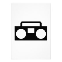 Radiosände musik anpassningsbara inbjudningskort