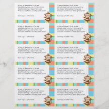 Raffle för apababy showerblöja custom flyer