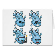 Rageface vatten Elementals Hälsnings Kort