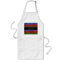 Rainbow leopard pattern wedding favors apron