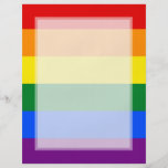 Rand för flagga för LGBT-gay prideregnbåge Custom Flyer