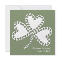 Randar & irländsk bröllopinbjudan för Shamrock