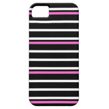 Randig iphone case - svart/rosa iPhone 5 Case-Mate cases