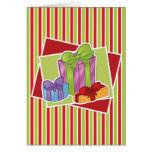 Randig julkort w/presents