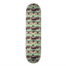 Randigt mönster av bevingada sköldpaddor för svart skateboard decks