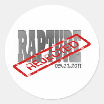 Rapturemaj 21 KASSERADE 2011! Rund Klistermärke