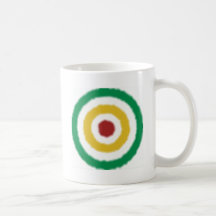 Rasta Bullseye Kaffe Muggar