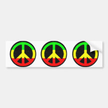 Rasta fredstecken bildekaler