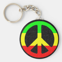 Rasta fredstecken nyckelringar