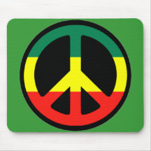 Rasta fredsymbol mus mattor