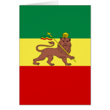 Rasta Reggae som är lejon av Judah Hälsningskort
