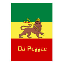 Rasta Reggae som är lejon av Judah Visitkort Mall