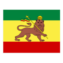 Rasta Reggae som är lejon av Judah Vykort