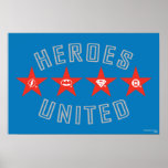 Rättvisaligahjältar Untied logotyper Posters