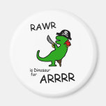 RAWR är dinosauren för ARRR (piratdinosauren) Kylskåps Magneter