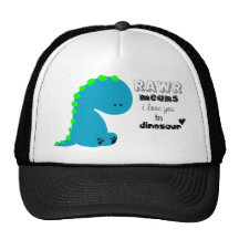 Rawr elak älskar jag dig i DINOSAURskjorta Baseball Hat