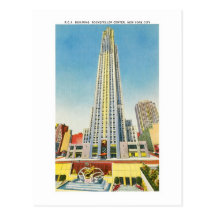 Rca-byggnad, Rockefeller centrerar, New York Vykort