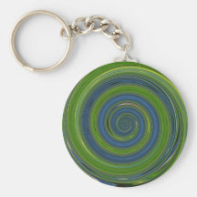 Re-Created Spin Painting Key Chain
