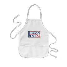 Reagan Bush 84 1984 retro kampanj för vintage Förkläden