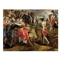 Rebecca som bjuder avsked till henne familj, c.156 vykort